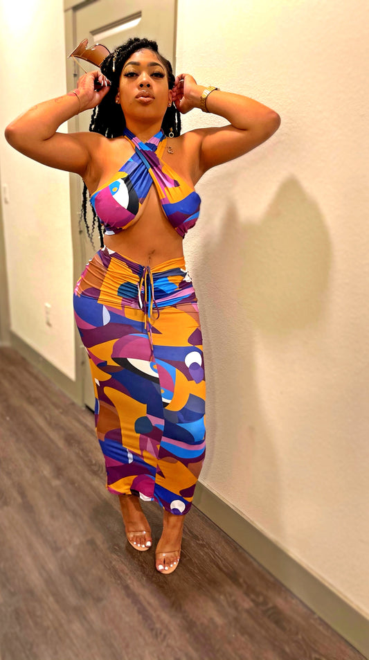 Tara Wrap Skirt Set